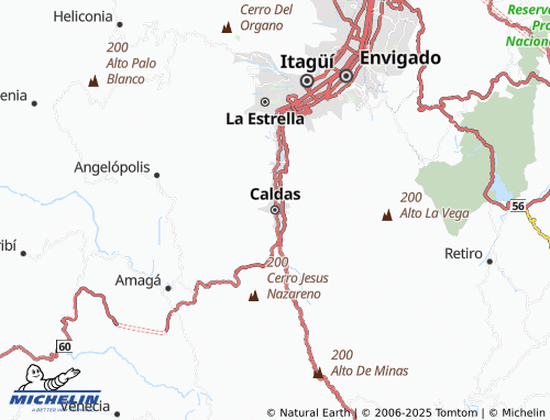 MICHELIN Caldas map - ViaMichelin