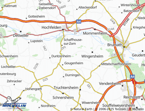 MICHELIN Gingsheim map - ViaMichelin