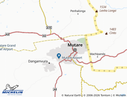 MICHELIN Chikanga 1 map - ViaMichelin