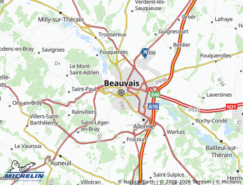 Mappa MICHELIN Beauvais - ViaMichelin