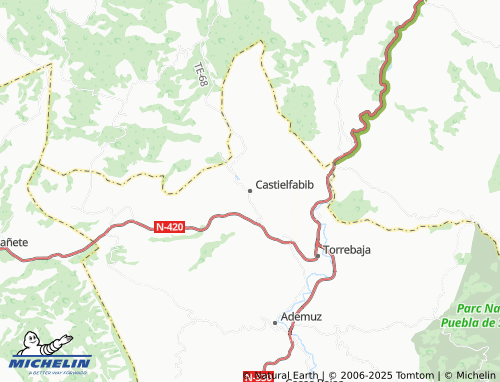 MICHELIN Castielfabib map - ViaMichelin