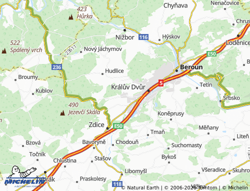 Mappa MICHELIN Trubín - ViaMichelin