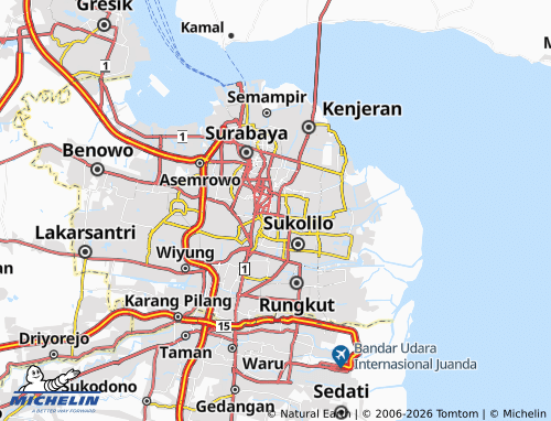 MICHELIN Airlangga map - ViaMichelin