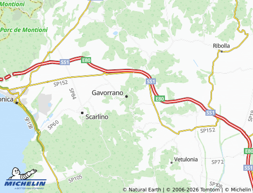 Mappa MICHELIN Gavorrano - ViaMichelin
