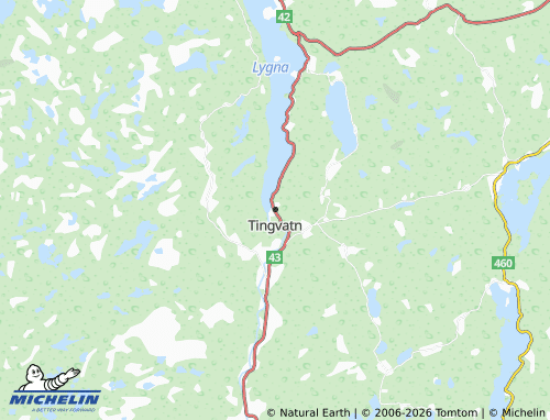 Carte MICHELIN Tingvatn - ViaMichelin