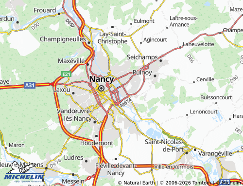 MICHELIN Tomblaine map - ViaMichelin