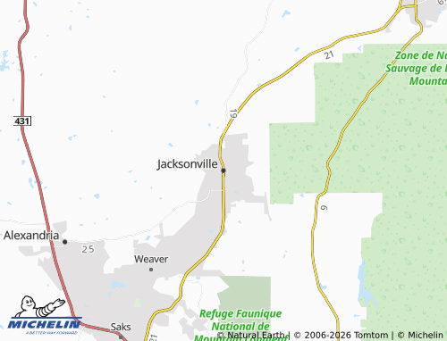 Carte MICHELIN Jacksonville - ViaMichelin