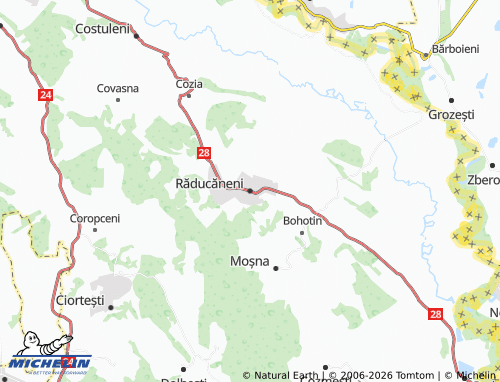 Mappa MICHELIN Răducăneni - ViaMichelin