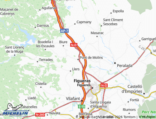Kaart MICHELIN Pont de Molins - ViaMichelin