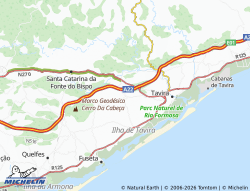 MICHELIN Santo Estêvão map - ViaMichelin