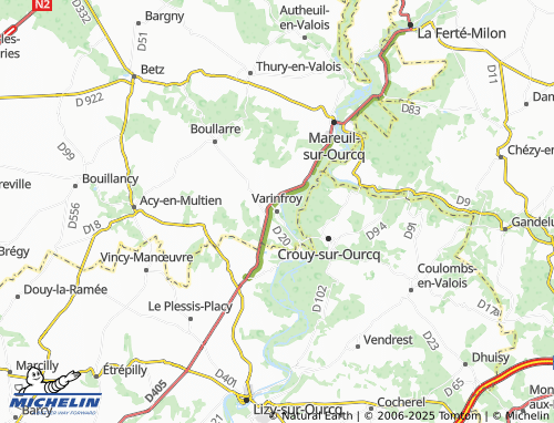MICHELIN Varinfroy map - ViaMichelin