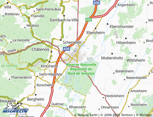 Mapa MICHELIN Sélestat - ViaMichelin
