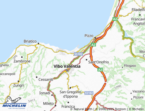 MICHELIN San Pietro di Bivona map - ViaMichelin