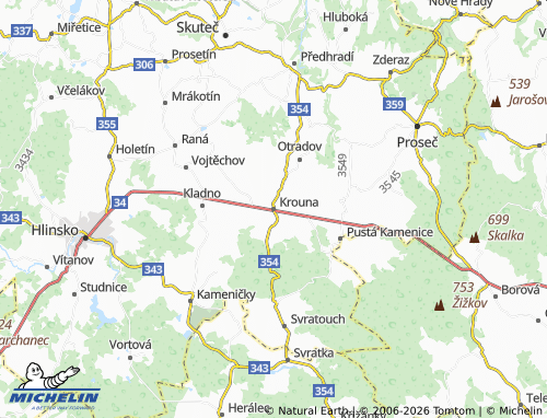 MICHELIN Krouna map - ViaMichelin
