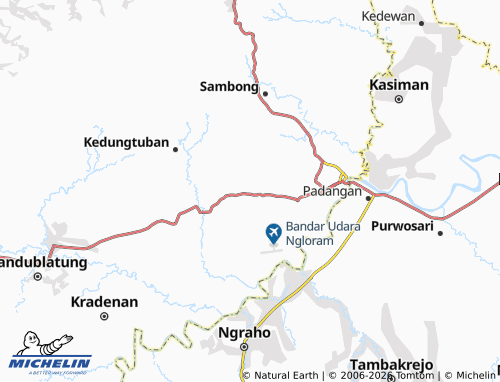 Carte MICHELIN Nglandeyan - ViaMichelin