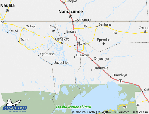 Mappa MICHELIN Uukwiyu - ViaMichelin