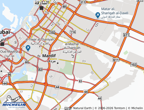 MICHELIN Al Mizhar Second map - ViaMichelin