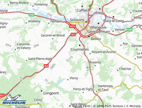 MICHELIN Ploisy map - ViaMichelin