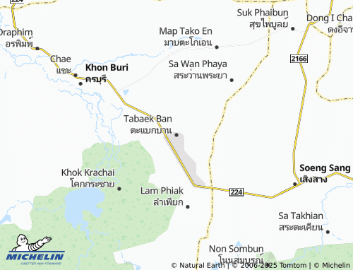 MICHELIN Tabaek Ban map - ViaMichelin
