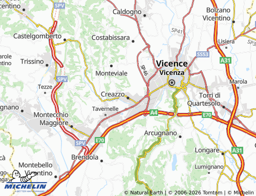 MICHELIN-Landkarte Creazzo - ViaMichelin