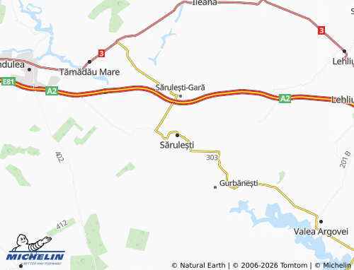 Mappa MICHELIN Sărulești - ViaMichelin