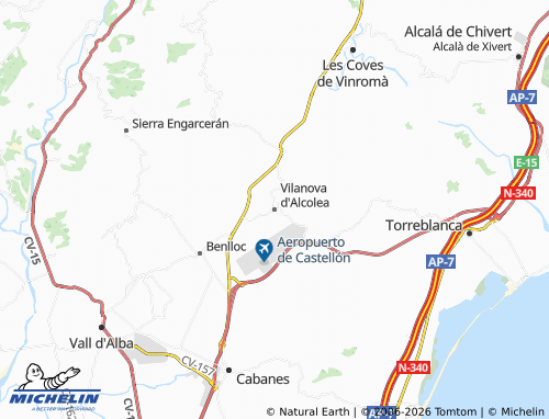 Kaart MICHELIN Vilanova d'Alcolea - ViaMichelin
