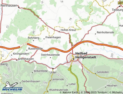 MICHELIN-Landkarte Mengelrode - ViaMichelin