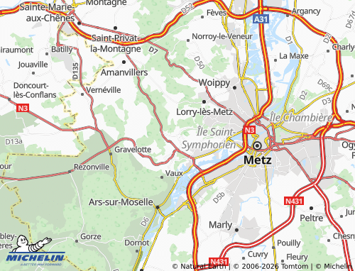 Mappa MICHELIN Lessy - ViaMichelin