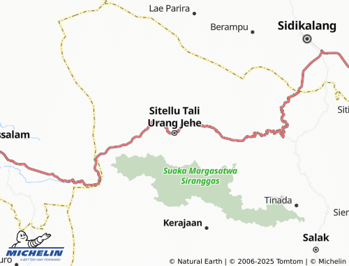 Carte MICHELIN Sitellu Tali Urang Jehe - ViaMichelin