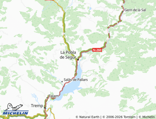 MICHELIN-Landkarte La Pobla de Segur - ViaMichelin