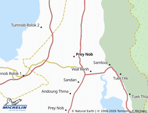 Kaart MICHELIN Prey Nob - ViaMichelin