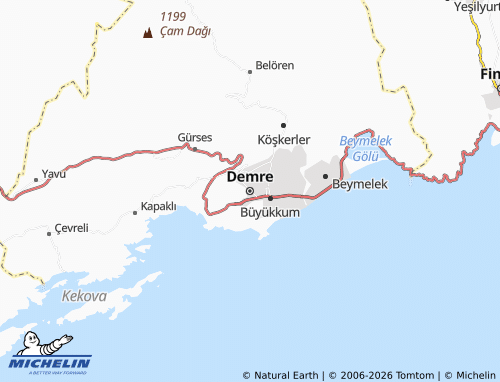 Mappa MICHELIN Demre - ViaMichelin