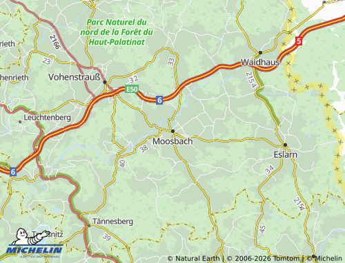 Mappa MICHELIN Moosbach - ViaMichelin