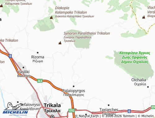 MICHELIN Lagkadia map - ViaMichelin