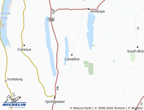 Mappa MICHELIN Canadice - ViaMichelin