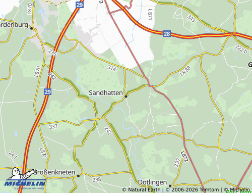 MICHELIN Sandhatten map - ViaMichelin