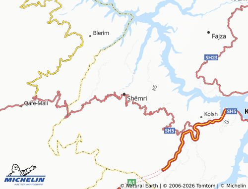 Mappa MICHELIN Shëmri - ViaMichelin