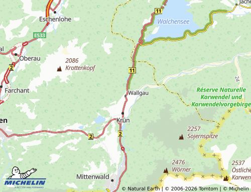 Mappa MICHELIN Wallgau - ViaMichelin