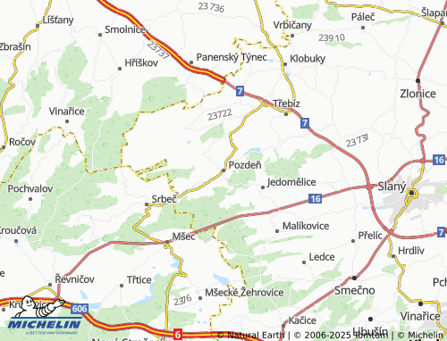 MICHELIN Pozdeň map - ViaMichelin