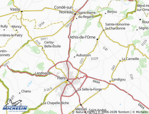 MICHELIN Aubusson map - ViaMichelin