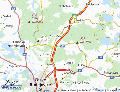 Carte MICHELIN Lhotice - ViaMichelin
