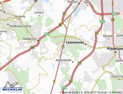 MICHELIN Łazy map - ViaMichelin