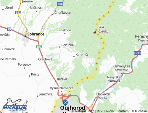Mappa MICHELIN Koromľa - ViaMichelin