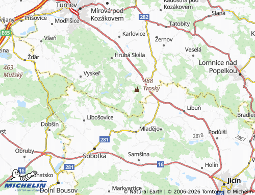 Mapa MICHELIN Troskovice - ViaMichelin