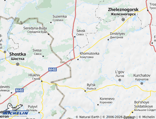 Carte MICHELIN Khomutovskiy rayon - ViaMichelin