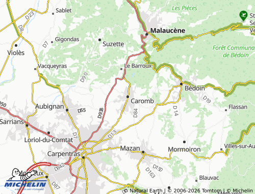 MICHELIN-Landkarte Caromb - ViaMichelin