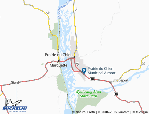 MICHELIN Prairie du Chien map - ViaMichelin