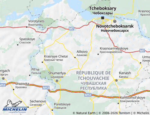 MICHELIN-Landkarte Alikowski Rajon - ViaMichelin