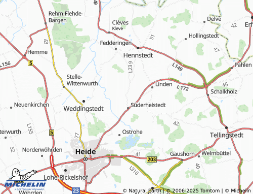 MICHELIN-Landkarte Norderheistedt - ViaMichelin
