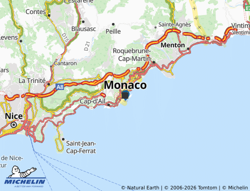 MICHELIN Monaco map - ViaMichelin